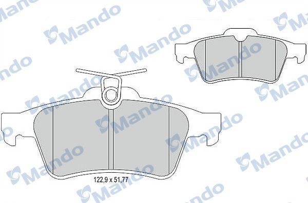 Mando MBF015203: Piduriklotsid Tagasild