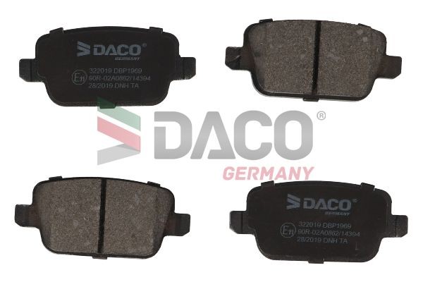 DACO Germany 322019: Bromsbelägg med bromsoksskruvar