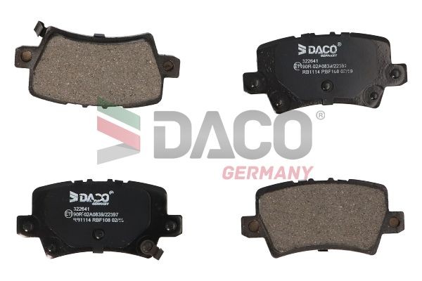 DACO Germany 322641: Bromsbelägg med bromsoksskruvar