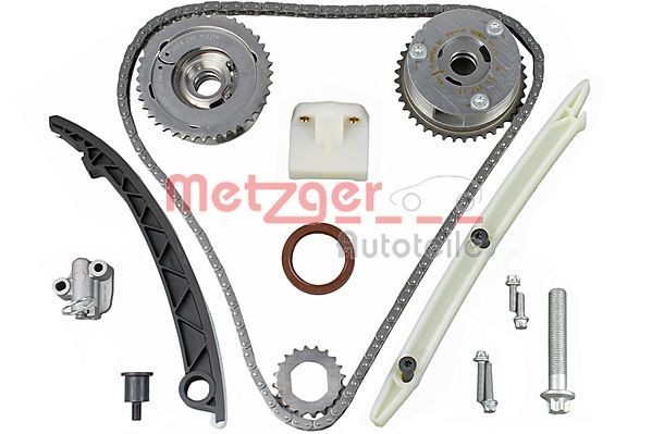 METZGER 7490005: Kit de chaîne de distribution COMPETENCE KIT GREENPARTS avec roue dentée d'arbres à came