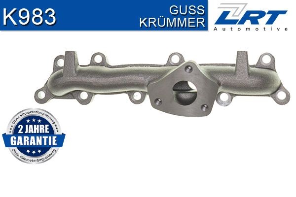 LRT K983: Kolektorius, išmetimo sistema su tvirtinimo dalimis