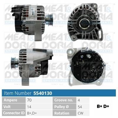 MEAT & DORIA 5540130: Alternator 70A