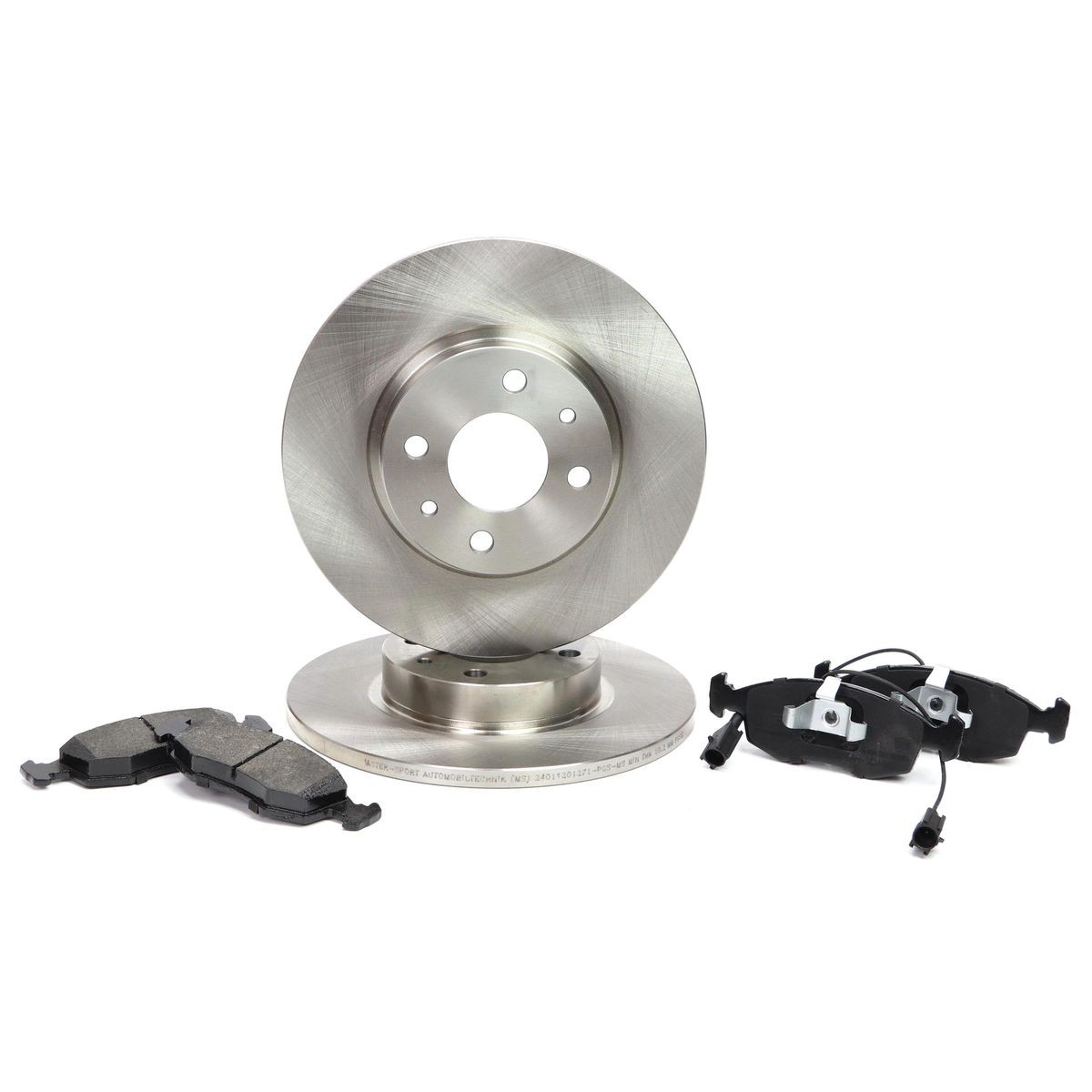 MASTER-SPORT 201201270: Bremsscheiben und -beläge Vorderachse, Ø: 257mm, voll