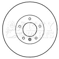 KEY PARTS KBD4782: Remschijf Ø: 312mm, Geventileerd, Ø: 312mm, Geen coating