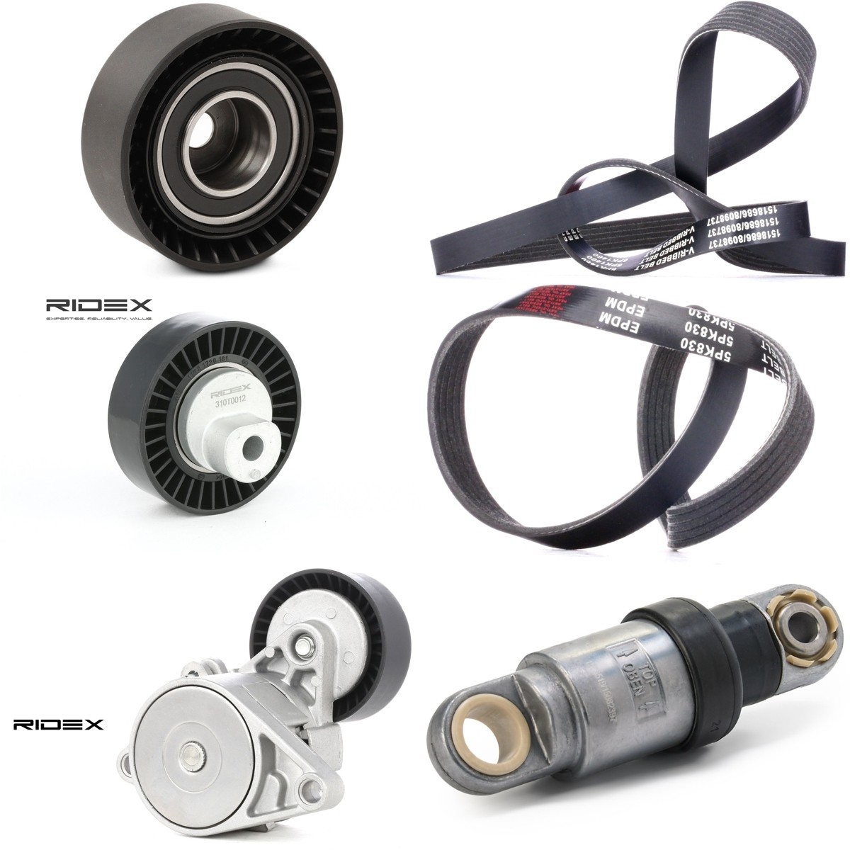 RIDEX 542R0614: Jogo de correias trapezoidais estriadas