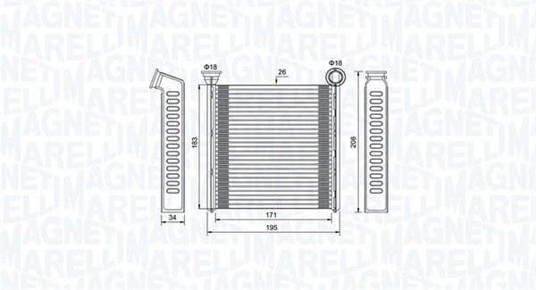 MAGNETI MARELLI 350218448000: Soojusvaheti, salongiküte