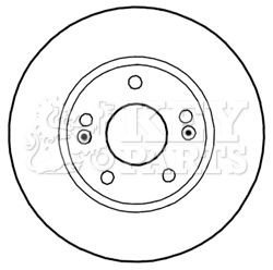 KEY PARTS KBD5270: Bremžu diski Ø: 280mm, ventilējams, Ø: 280mm, bez pārklājuma