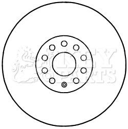 KEY PARTS KBD5963S: Bromsskiva Ø: 340mm, ventilerad, Ø: 340mm, obeskiktad