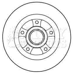 KEY PARTS KBD5968S: Bromsskiva Ø: 274mm, full, Ø: 274mm, obeskiktad, med spår, med ABS-sensorring, med hjullager