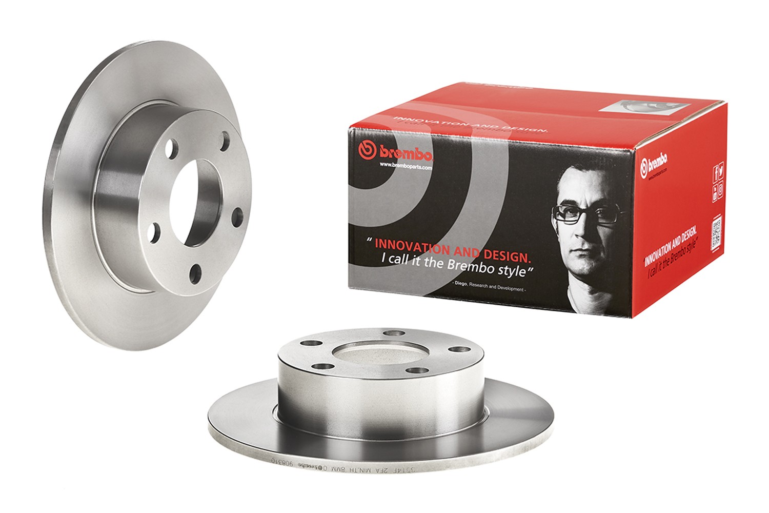BREMBO 08.9083.10: Bremseskive PRIME LINE Ø: 245mm, fuldstændigt, Ø: 245mm Prime