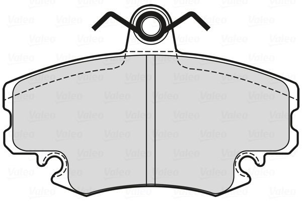 VALEO 601699: Bromsbelägg framaxel, med skruvar, utan anti-skrik-plåt