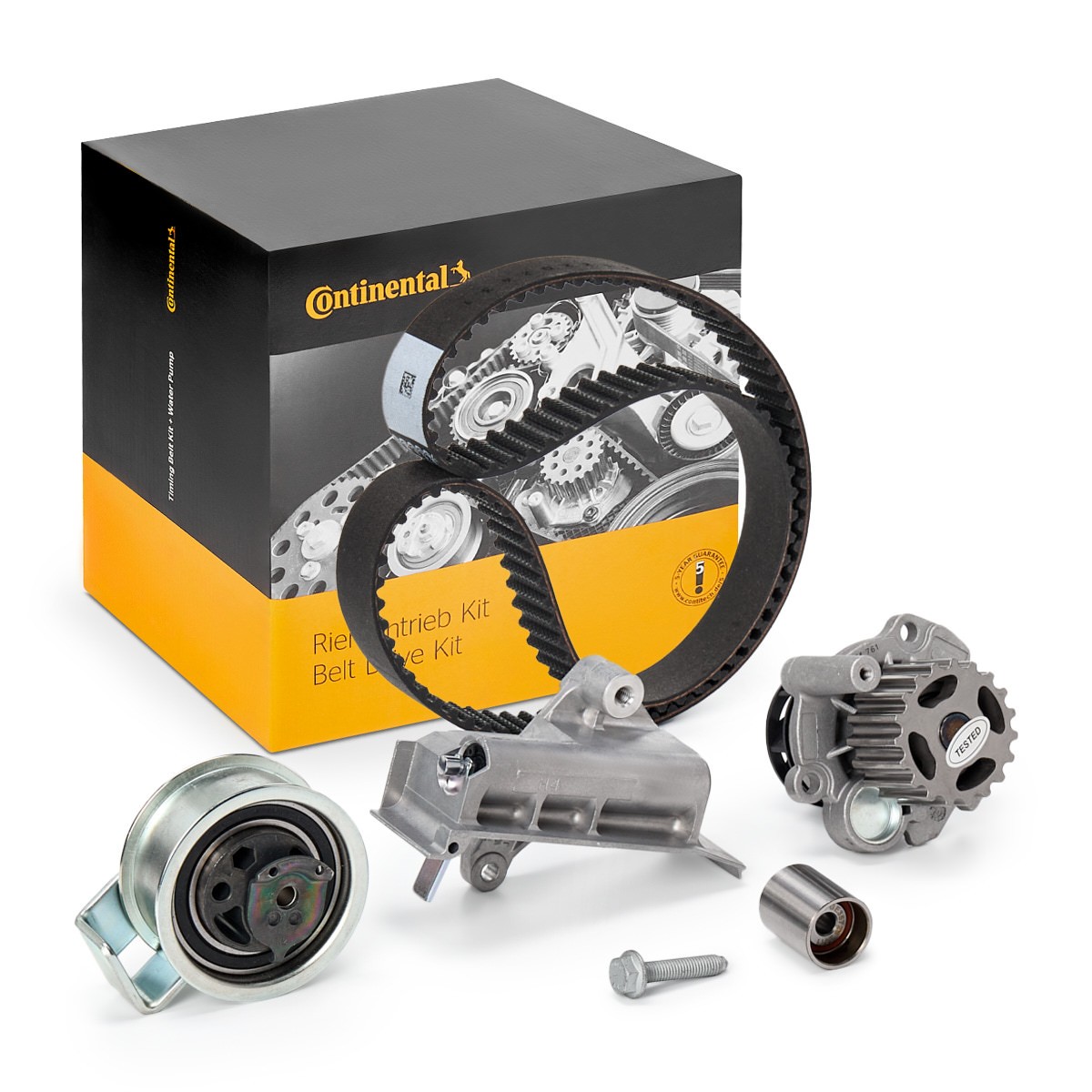 CONTITECH CT1028WP10: Distributieriem set + waterpomp Aantal tanden: 120, Breedte 2 [mm]: 30mm, Met spandemper, spanrol