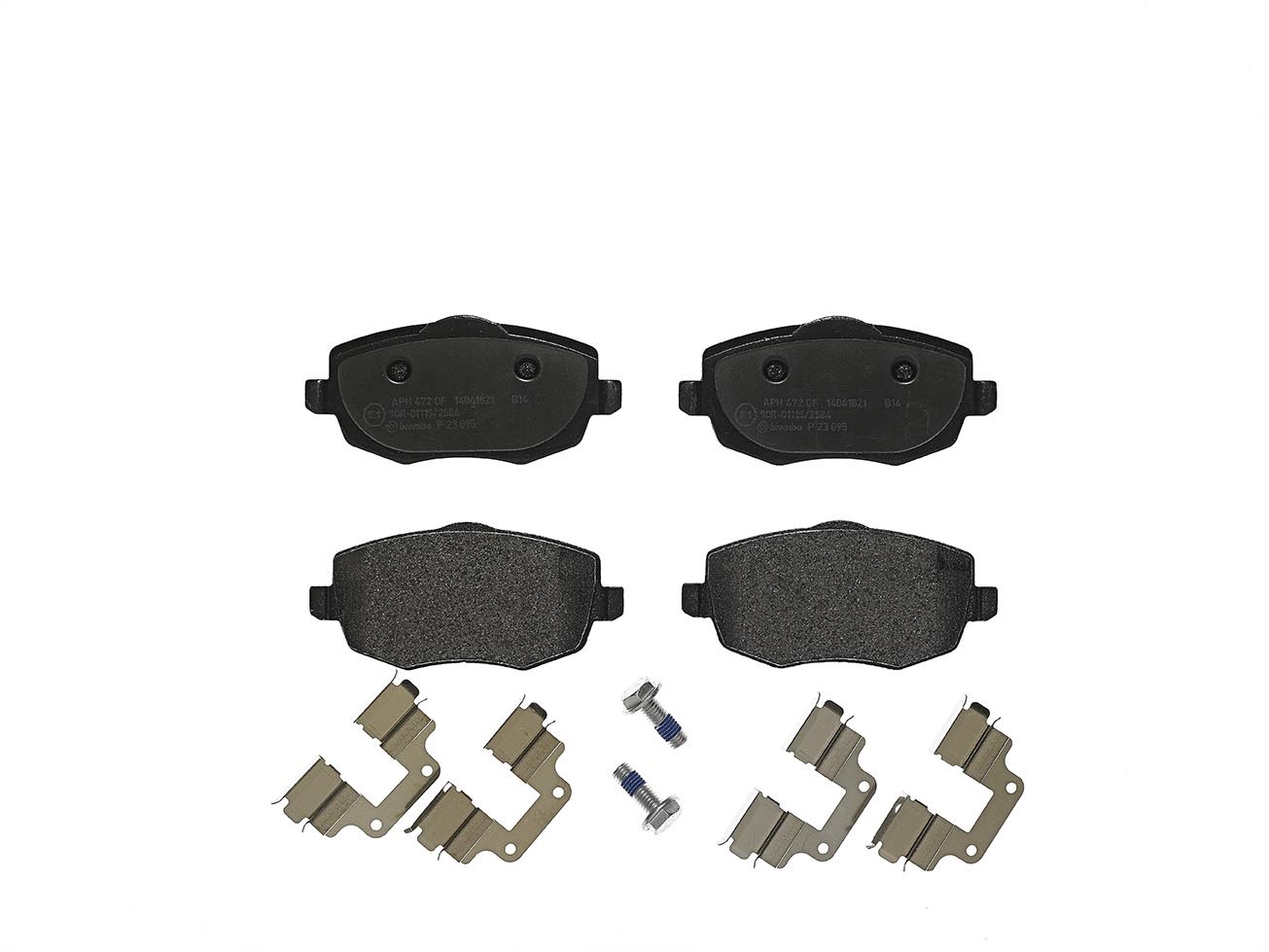 BREMBO P 23 095: Bremseklodser PRIME LINE med tilbehør, med anti-knirke-plade Prime