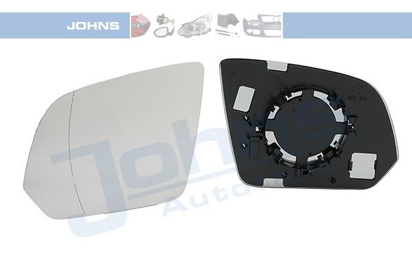 JOHNS 50 43 37-80: Spoguļstikls, Ārējais atpakaļskata spogulis pa kreisi