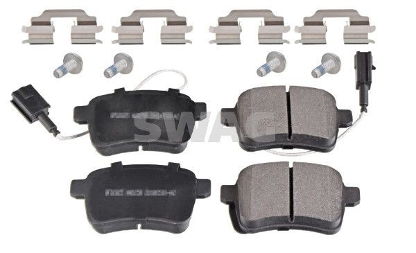 SWAG 33 10 2635: Bremžu kluči Aizmugurējais tilts, ar piebūvēšanas/stiprināšanas materiāliem, ar bremžu suportu skrūvēm, ar piespiedējplāksni, ar stiprināšanas materiālu