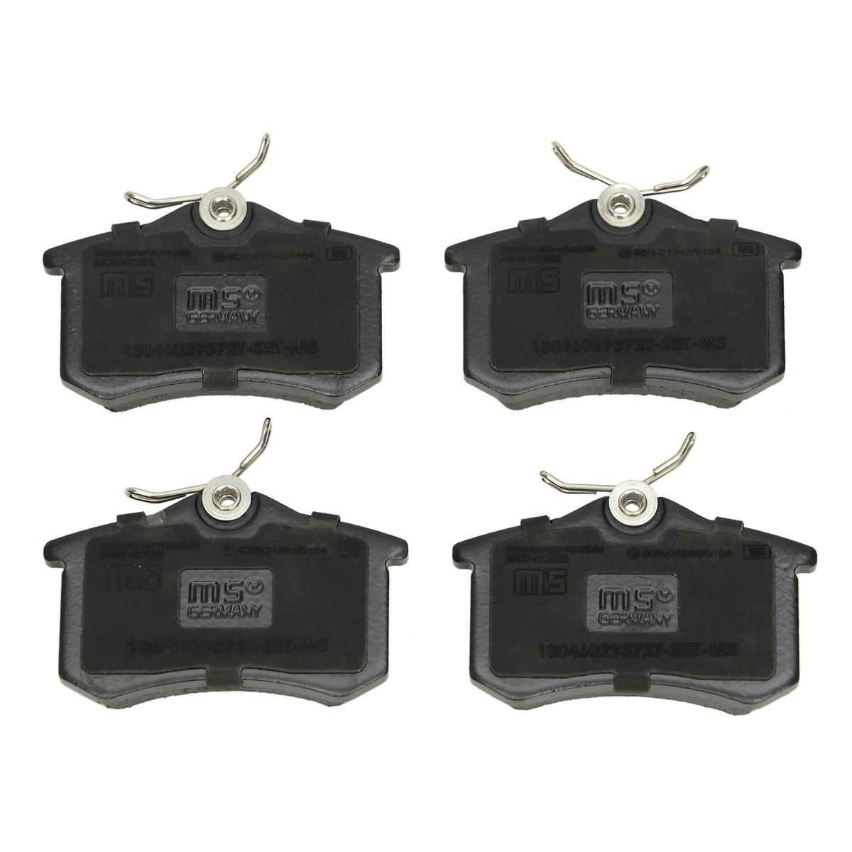 MASTER-SPORT 13046029372T-SET-MS: Bromsbelägg Bakaxel, Anti-skrik-plåt