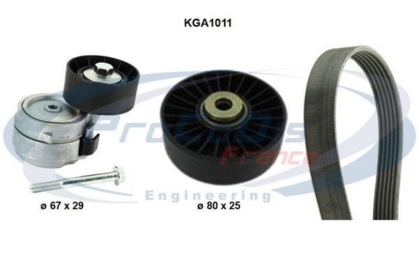 PROCODIS FRANCE KGA1011: Hosszbordás szíj készlet