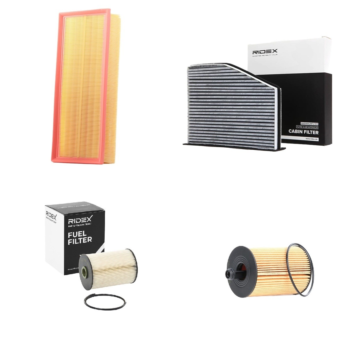 RIDEX 4055F11237: Комплект филтри