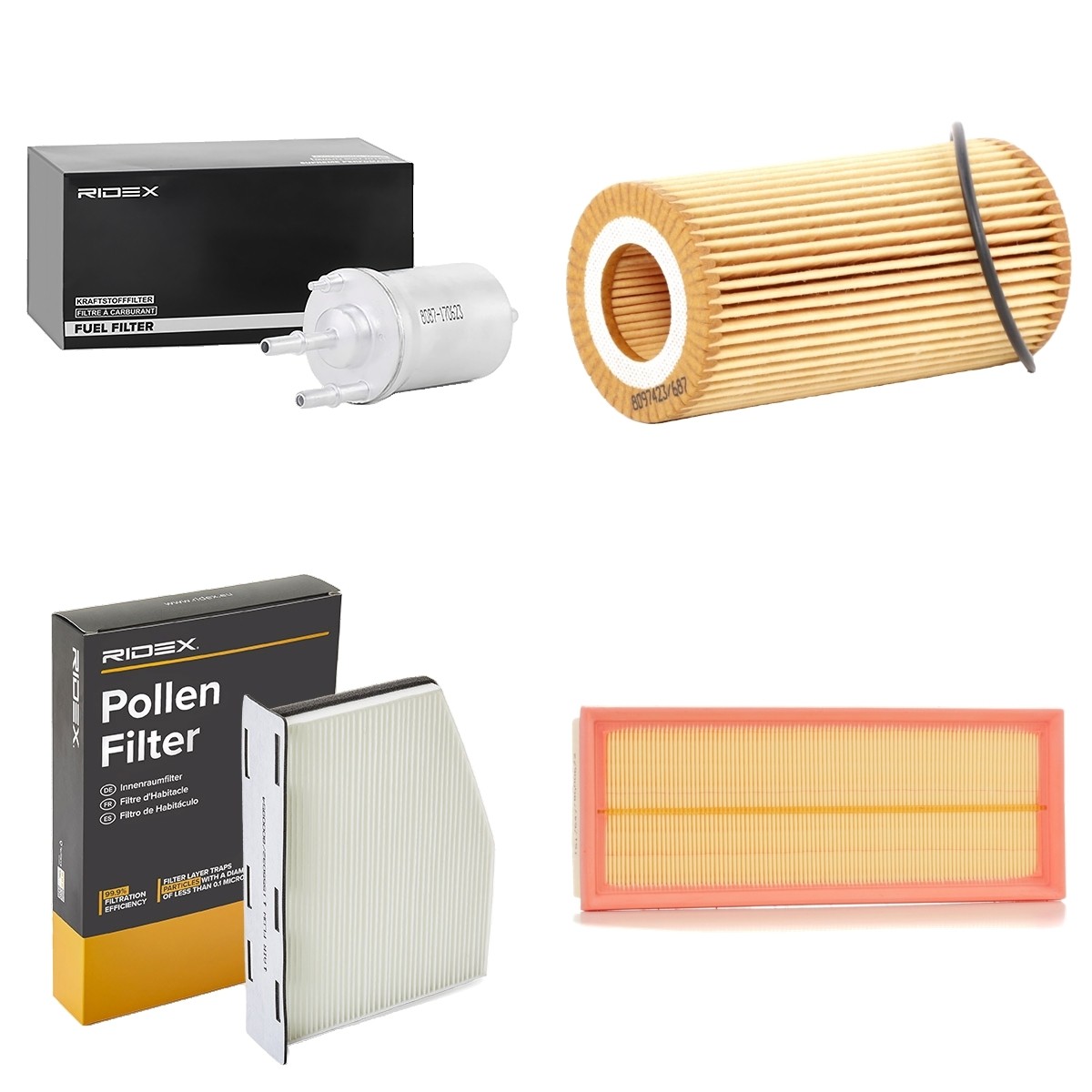 RIDEX 4055F11516: Комплект филтри