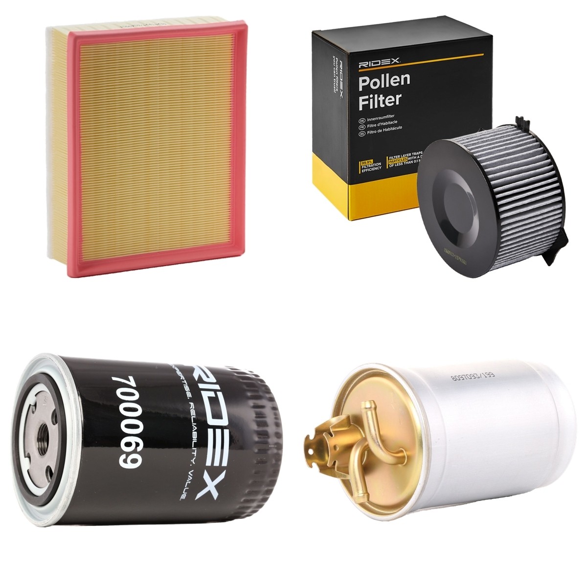 RIDEX 4055F12195: Filtersats