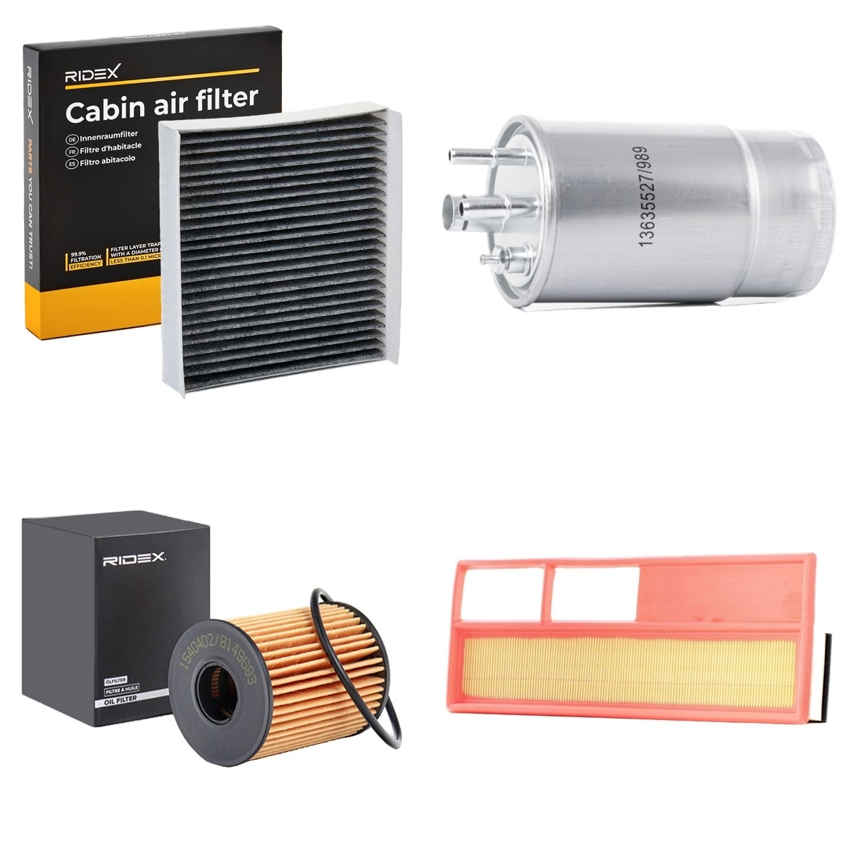 RIDEX 4055F27206: Filter - Sada