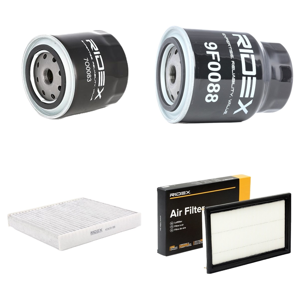 RIDEX 4055F29168: Комплект филтри