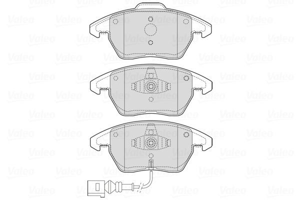 VALEO 601723: Bremseklodser foraksel, med anti-knirke-plade