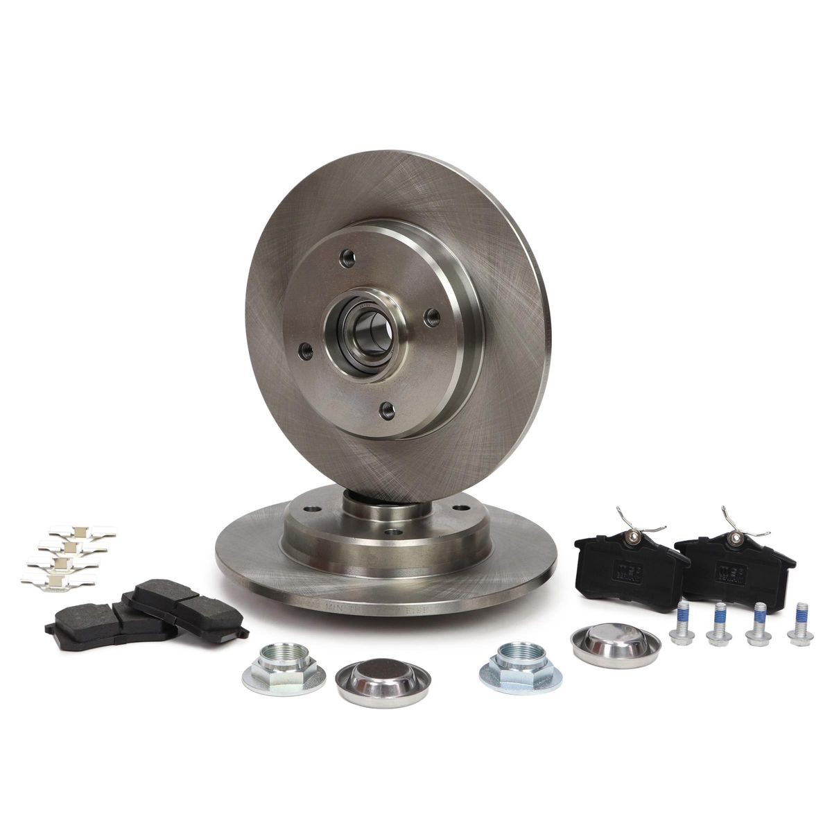 MASTER-SPORT 200901001: Remschijven en blokken Achteras, Ø: 249mm, volledig, Met wiellager, Met ABS sensorring, Met remzadelschroef, Met anti-kreukplaat