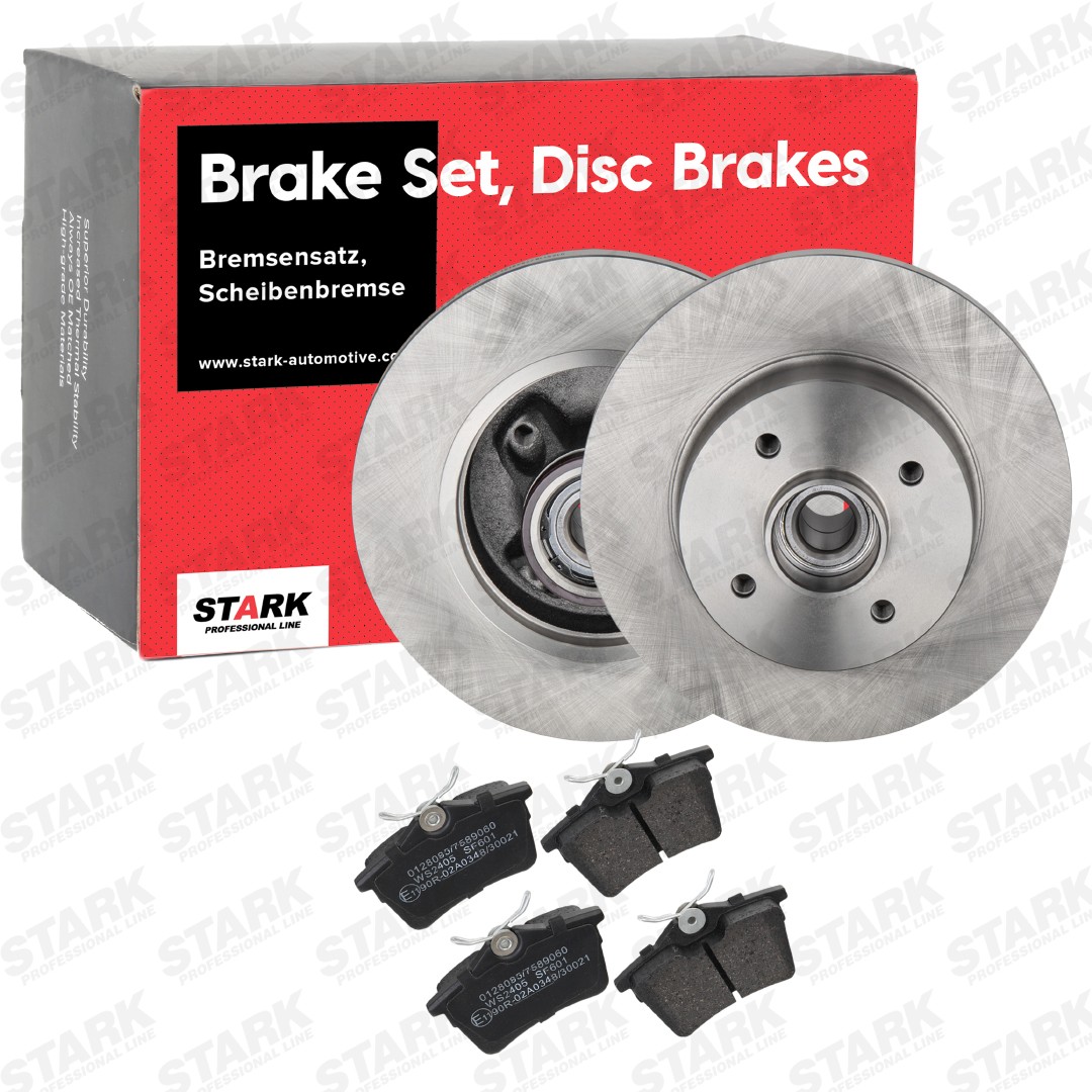 STARK SKBK-10990931: Zestaw do hamulców, hamulce tarczowe Oś tylna, Ø: 268[mm], pełny