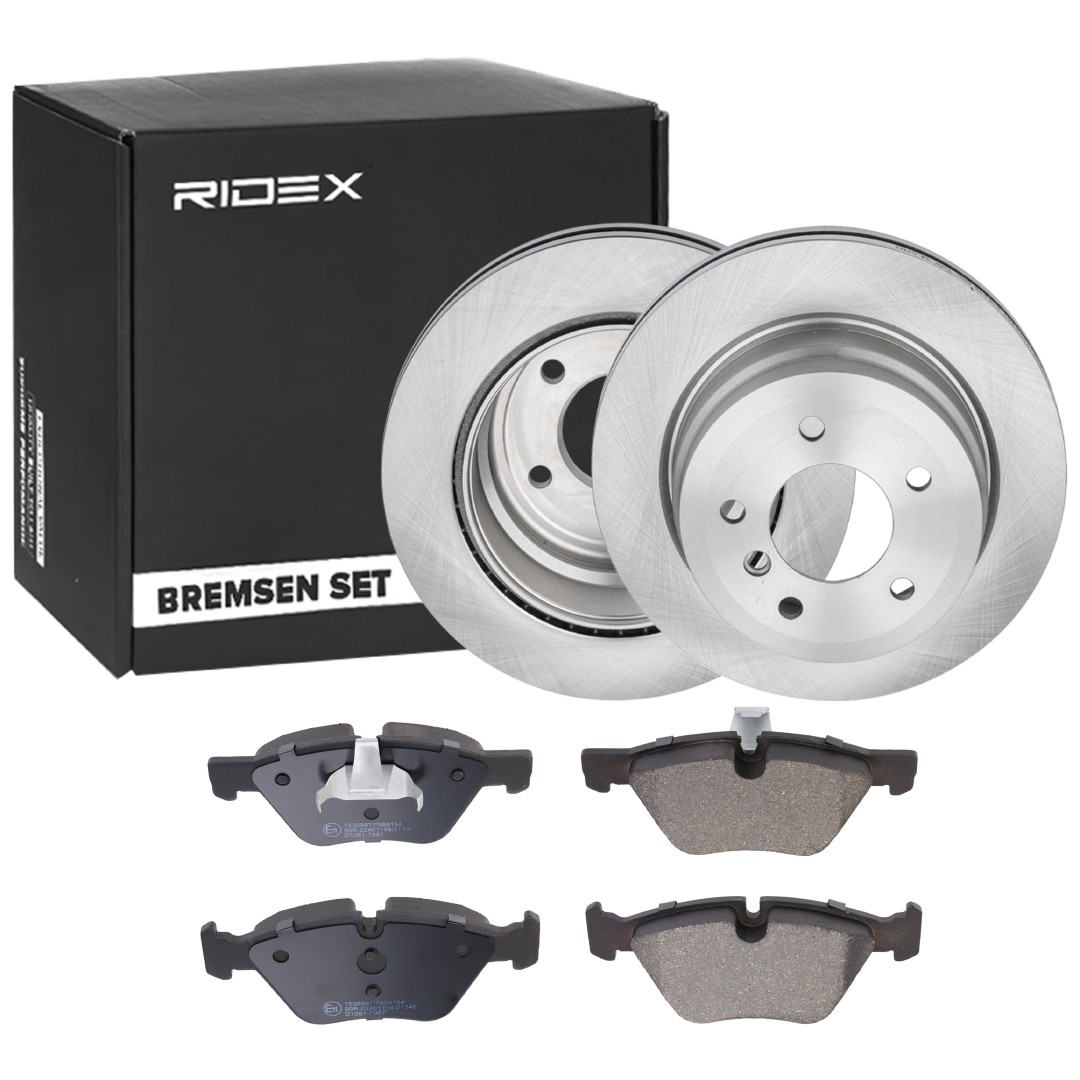RIDEX 3405B0962: Zestaw do hamulców, hamulce tarczowe Oś tylna, Ø: 300,0[mm], z wentylacją wewnętrzną