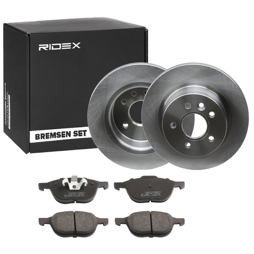 RIDEX 3405B1004: Kit de travões Eixo traseiro, Ø: 279,9mm, cheio