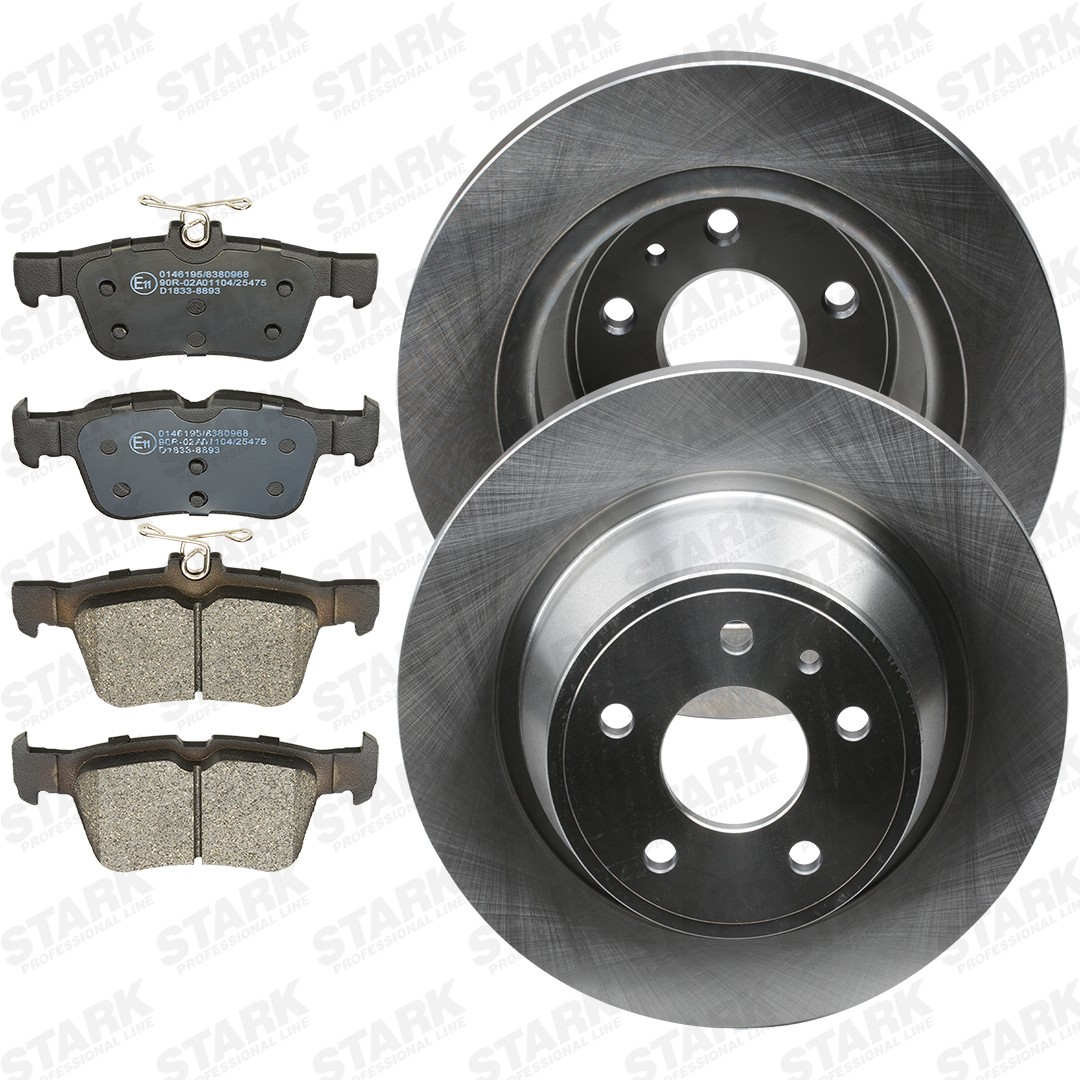 STARK SKBK-10991052: Bremseskiver og klodser bagaksel, Ø: 302mm, fuldstændigt