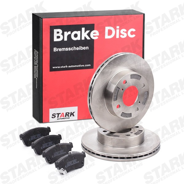 STARK SKBK-10991091: Bromssats, skivbroms framaxel, Ø: 231,0mm, ventilerad invändigt, Anti-skrik-plåt