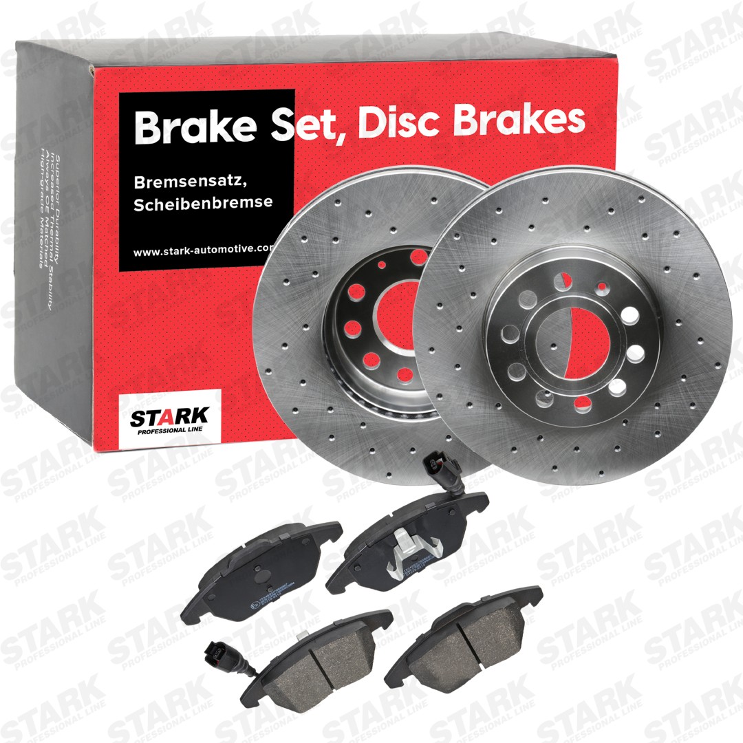 STARK SKBK-10991134: Bremsscheiben und -beläge Vorderachse, Ø: 287,8mm, gelocht/innenbel.