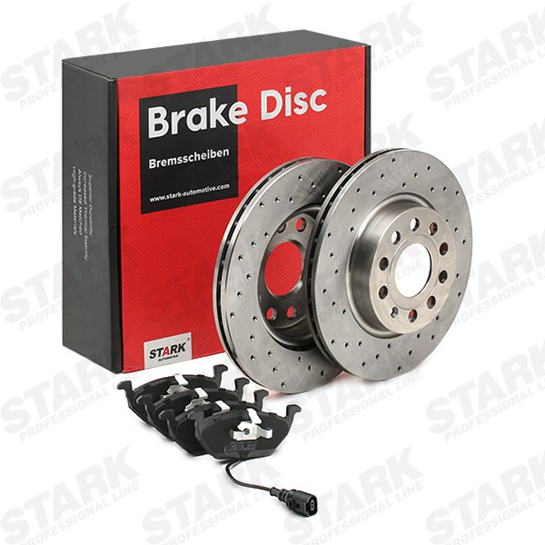 STARK SKBK-10991255: Bromssats, skivbroms framaxel, Ø: 280mm, hålad