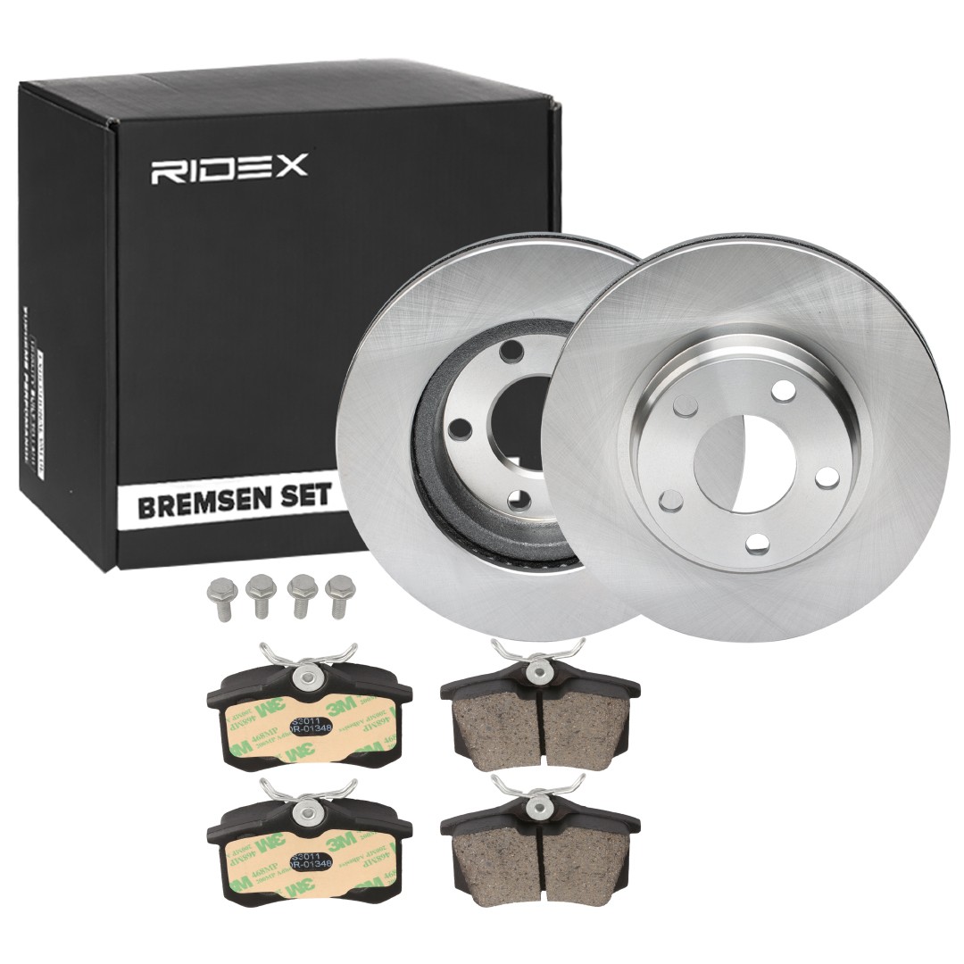 RIDEX 3405B1451: Pidurikomplekt, ketaspidur Tagasild, Ø: 280,0mm, õhutusega