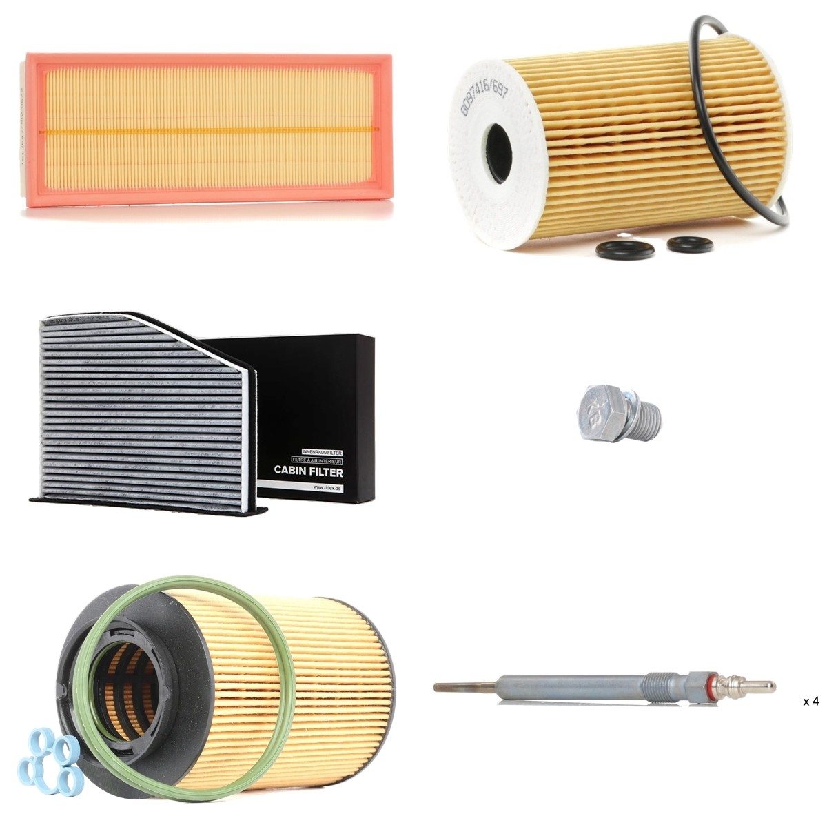 RIDEX 4682P4557: Osade komplekt, inspektsioon