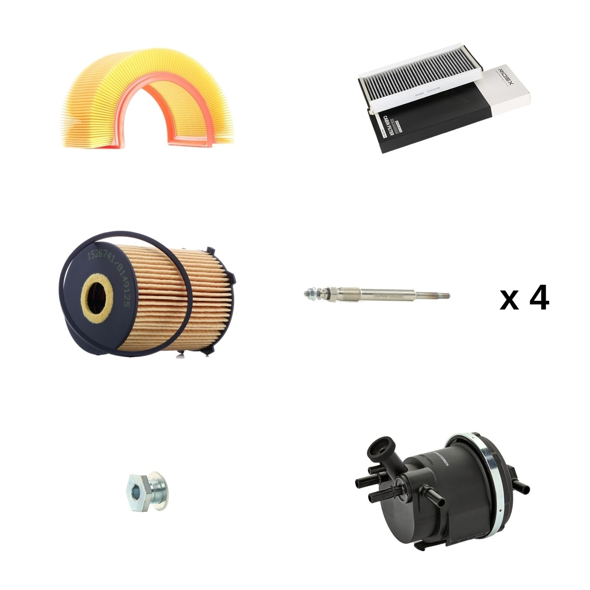 RIDEX 4682P22319: Osade komplekt, inspektsioon