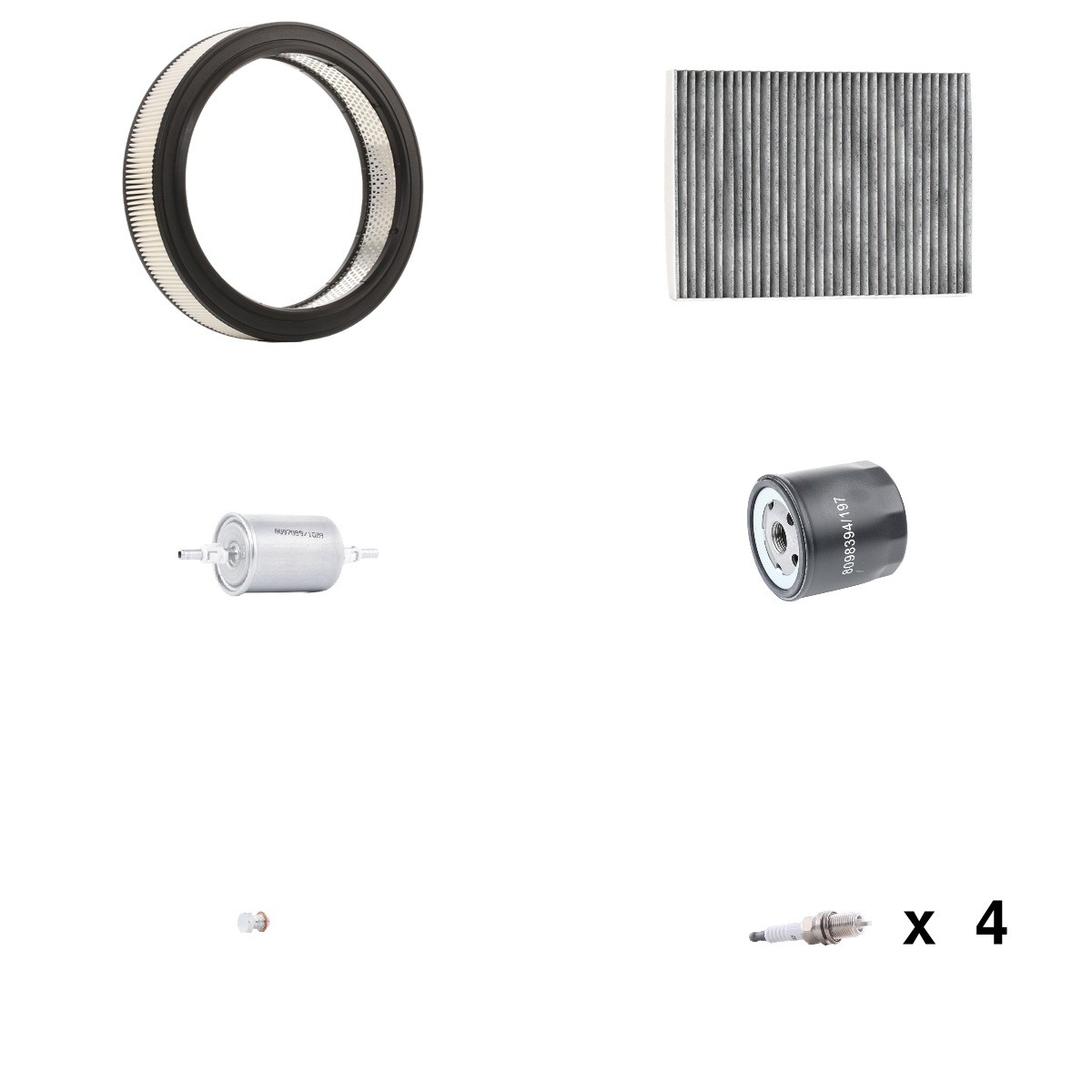 RIDEX 4682P23296: Kit tagliando