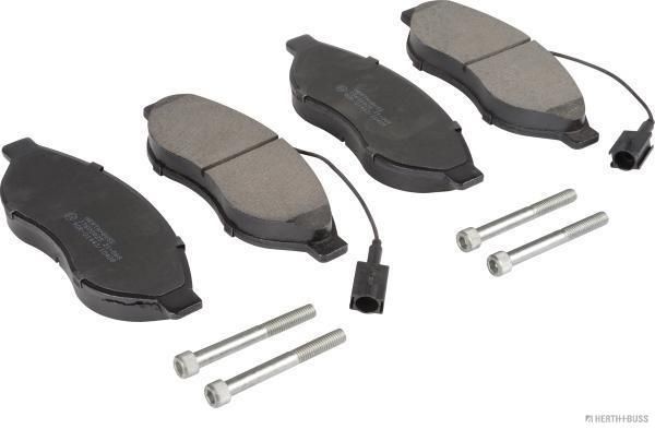 HERTH+BUSS JAKOPARTS J3600825: Bremsbeläge Vorderachse, mit Bremssattelschrauben