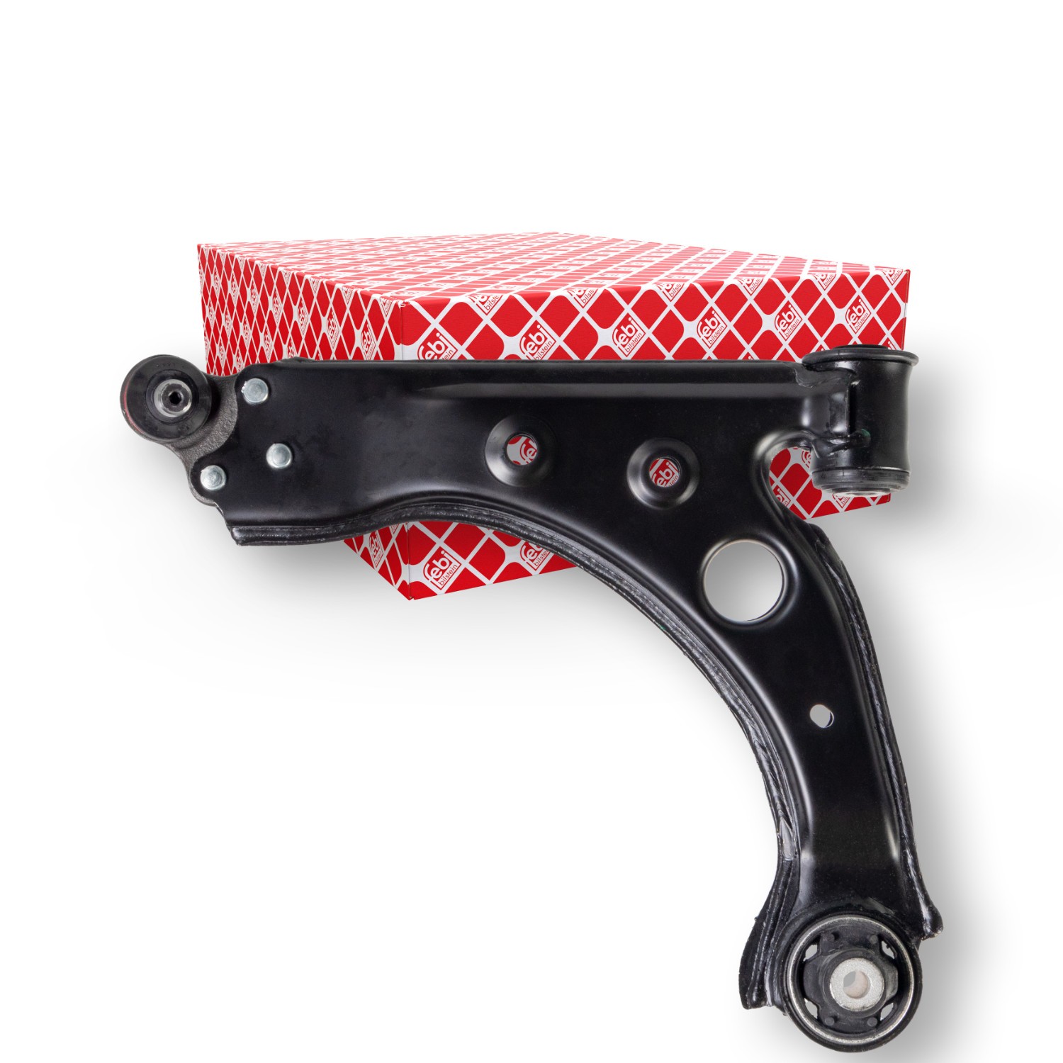 FEBI BILSTEIN 175414: Tukivarsi Etuakseli, vasen, Alla, Teräslevy, kumilaakereilla, Alapallo-/pallonivelellä