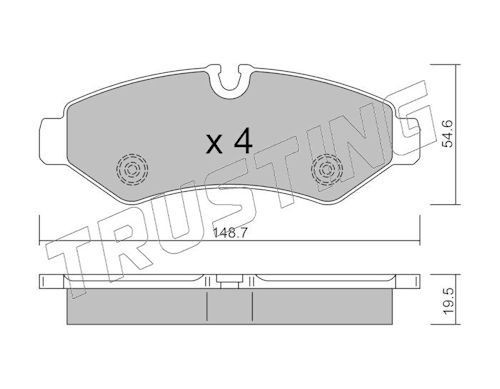 TRUSTING 1275.0: Klocki hamulcowe