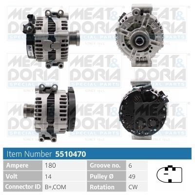 MEAT & DORIA 5510470: Alternador 180A