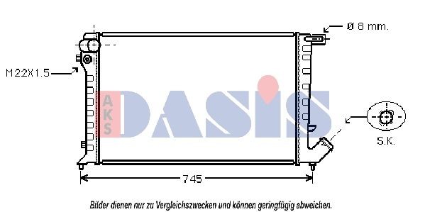 AKS DASIS 160014N: Radiateur du moteur