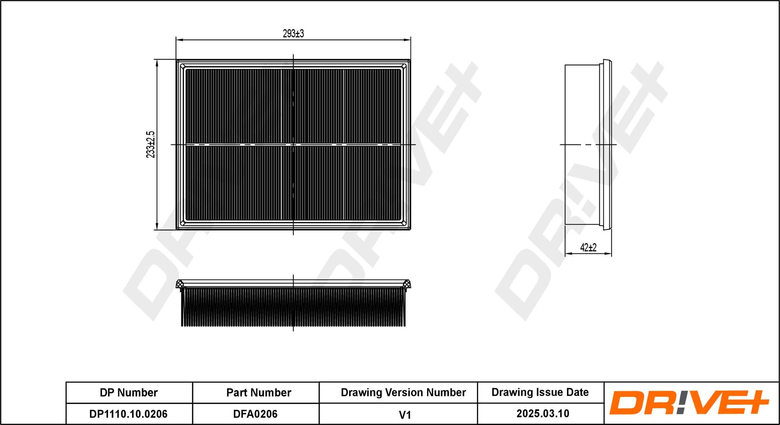 Dr!ve+ DP1110.10.0206: Luchtfilter