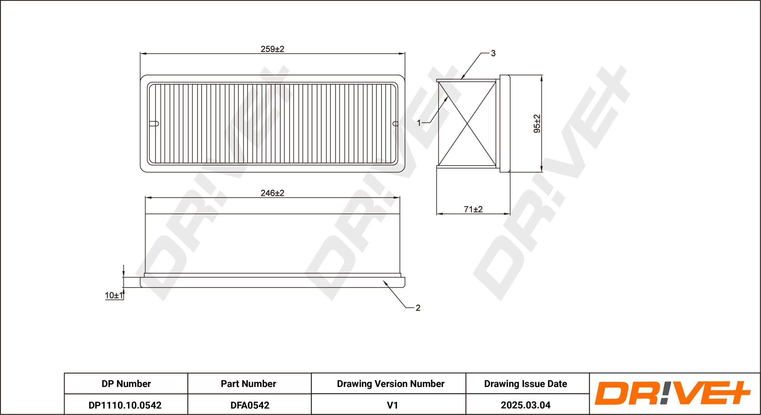 Dr!ve+ DP1110.10.0542: Luftfilter