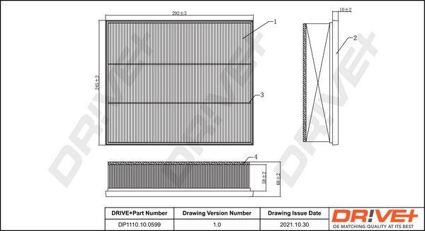 Dr!ve+ DP1110.10.0599: Légszűrő