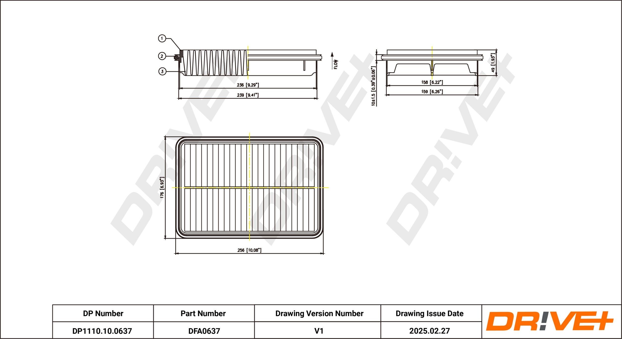 Dr!ve+ DP1110.10.0637: Luftfilter
