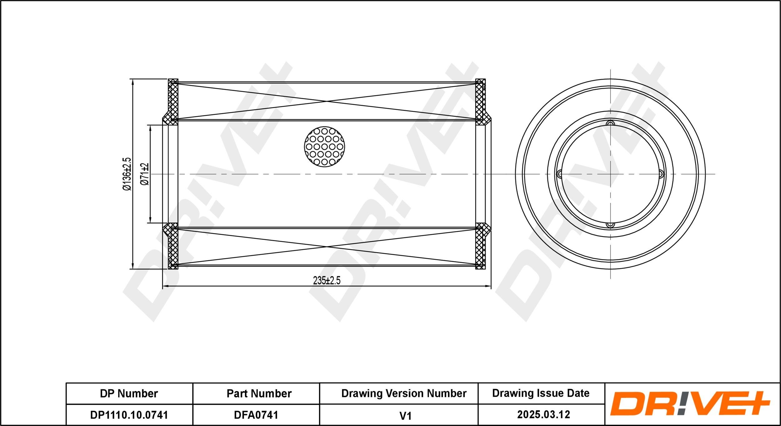 Dr!ve+ DP1110.10.0741: Vzduchový filter