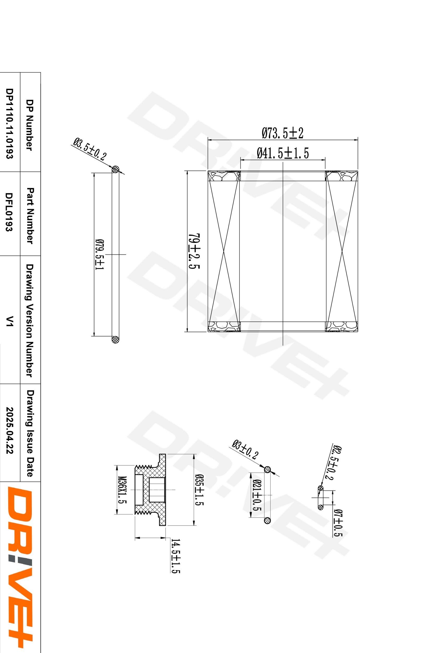 Dr!ve+ DP1110.11.0193: Oliefilter